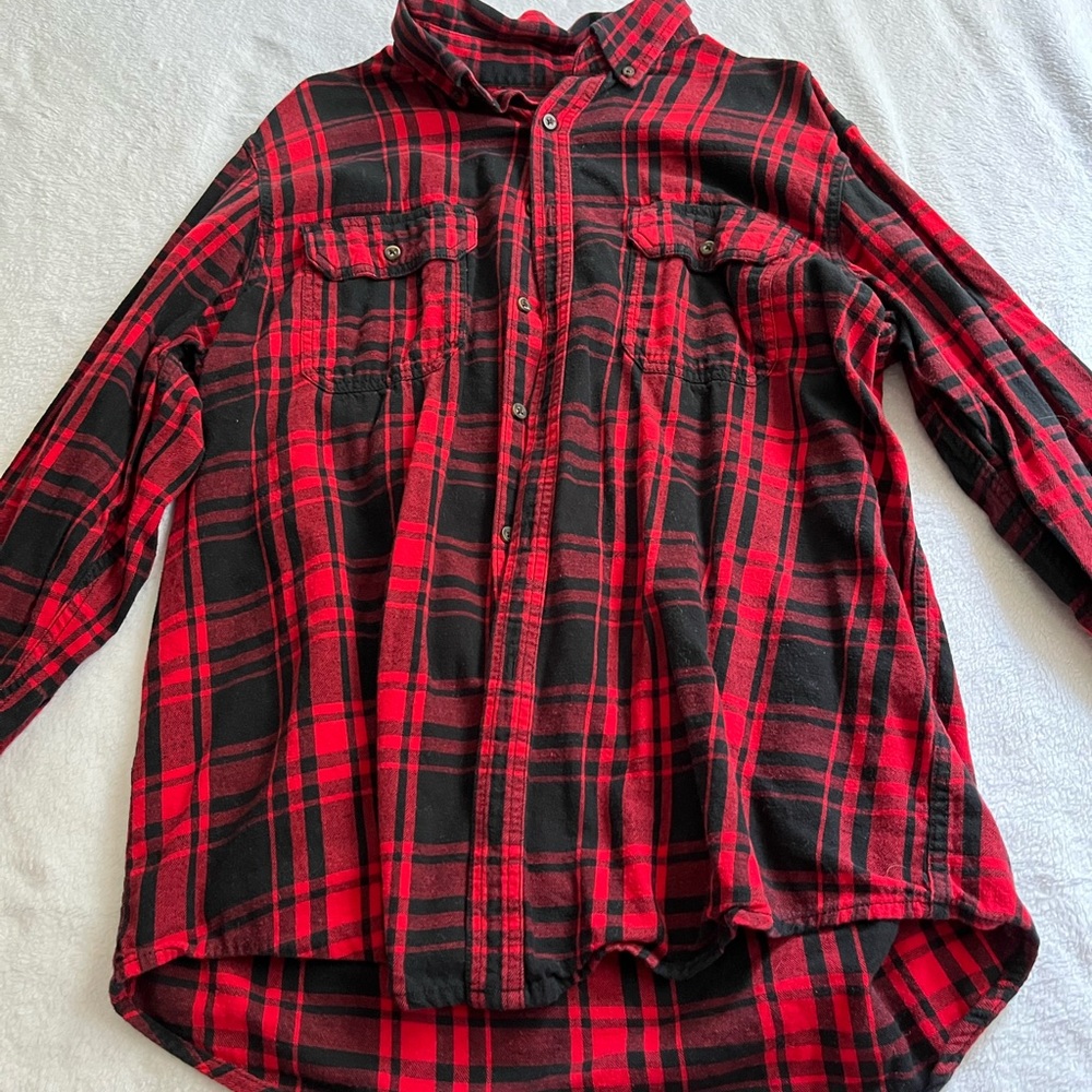 Faded glory red and black flannel size large, very comfy